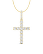 Radiant Diamond Cross Pendant