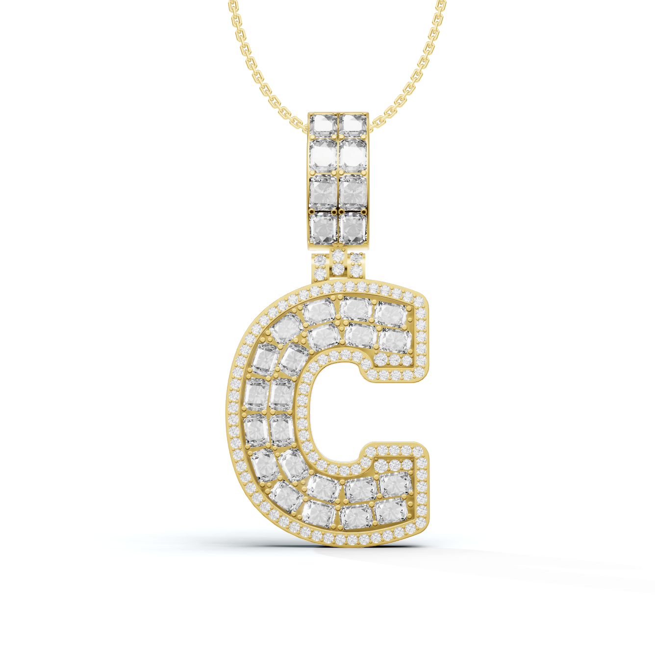 Diamond Initial C Pendant