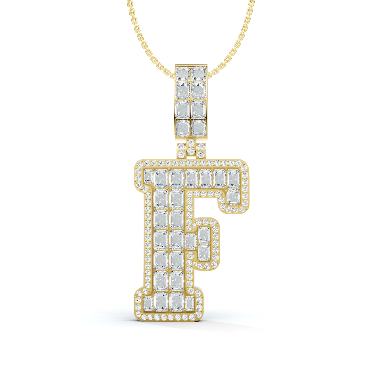 Diamond Initial F Pendant