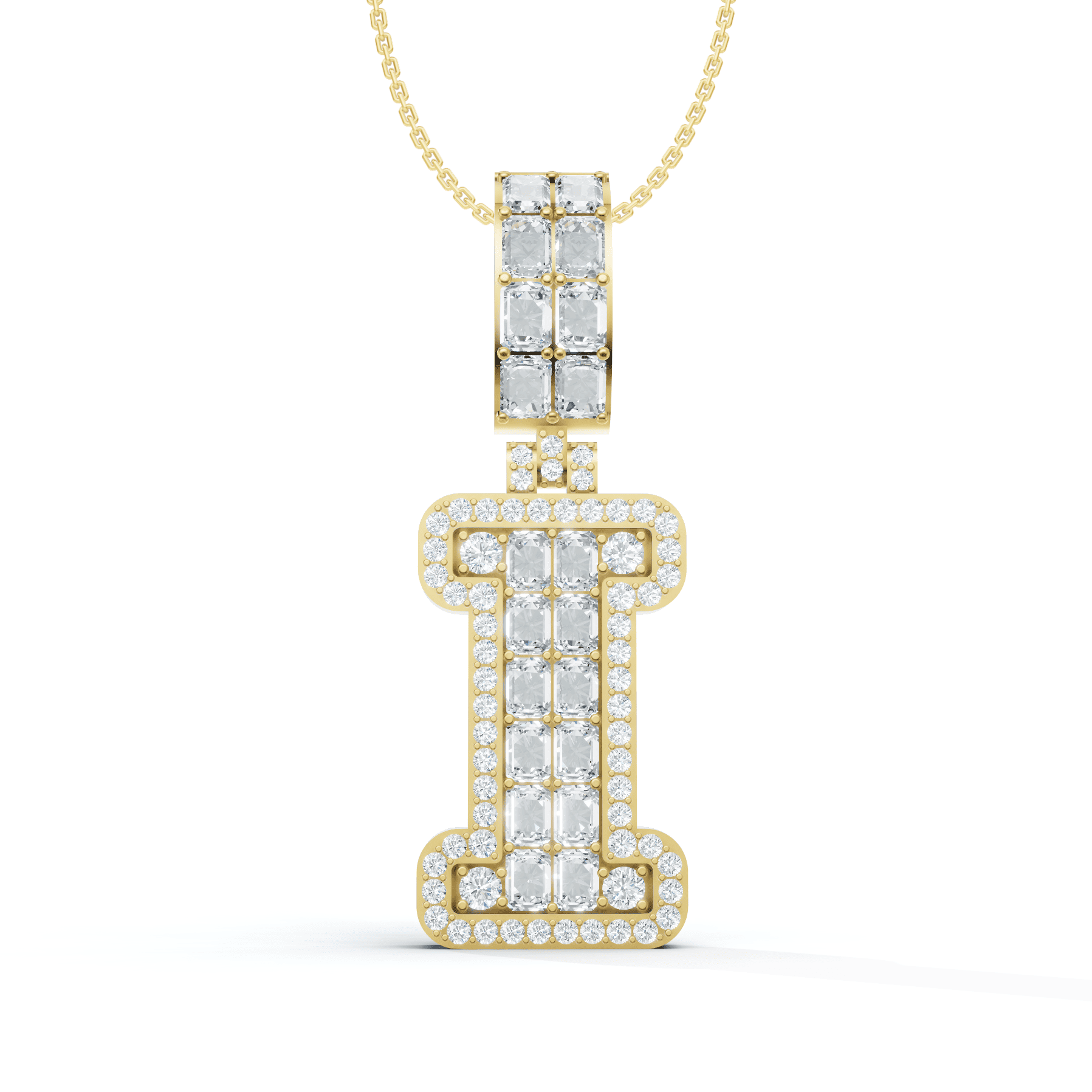 Luxury Diamond Letter I Pendant