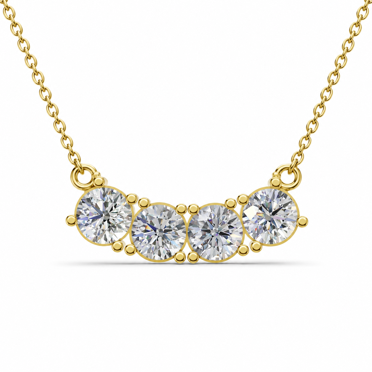 Four Stone Diamond Pendant
