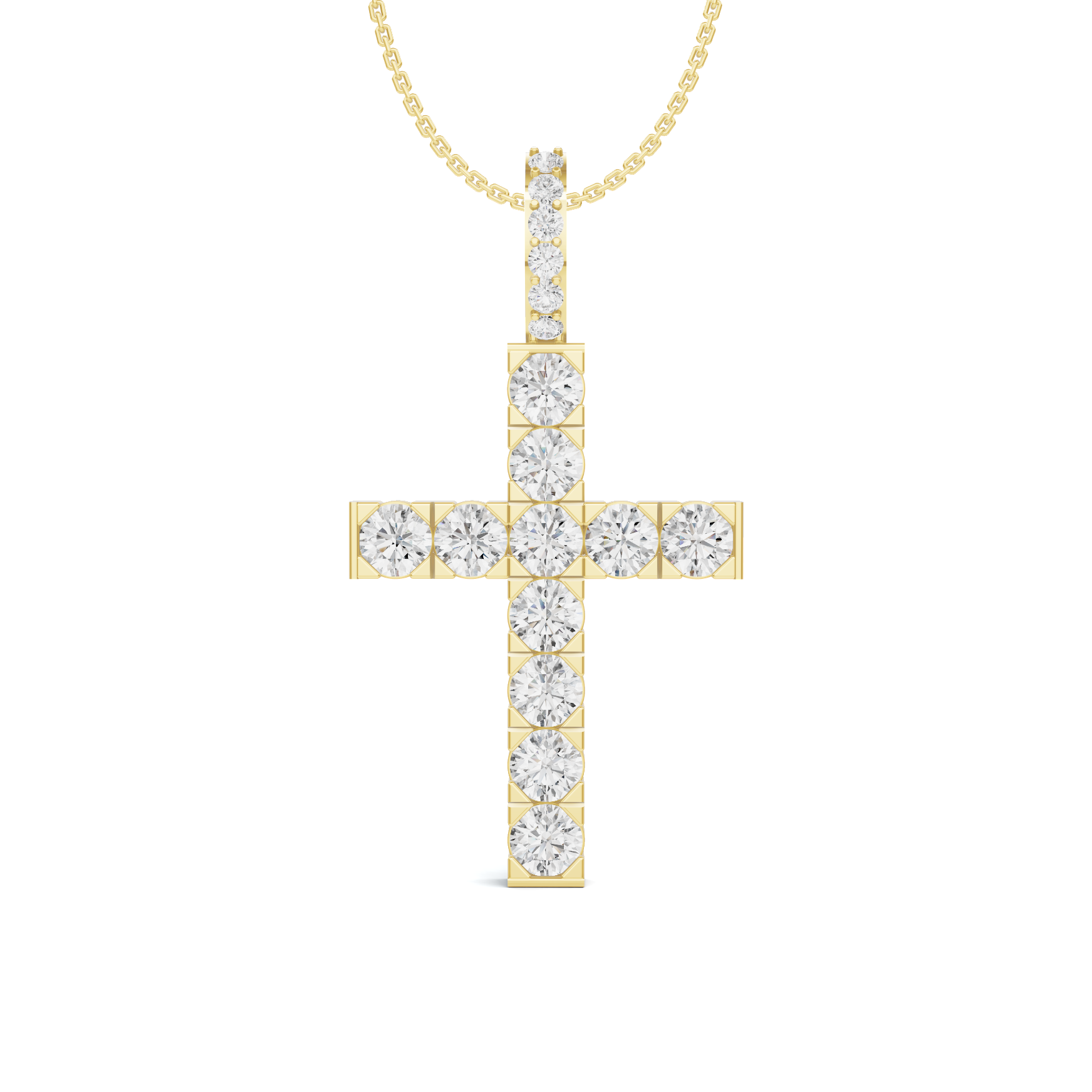 Majestic Diamond Cross Pendant