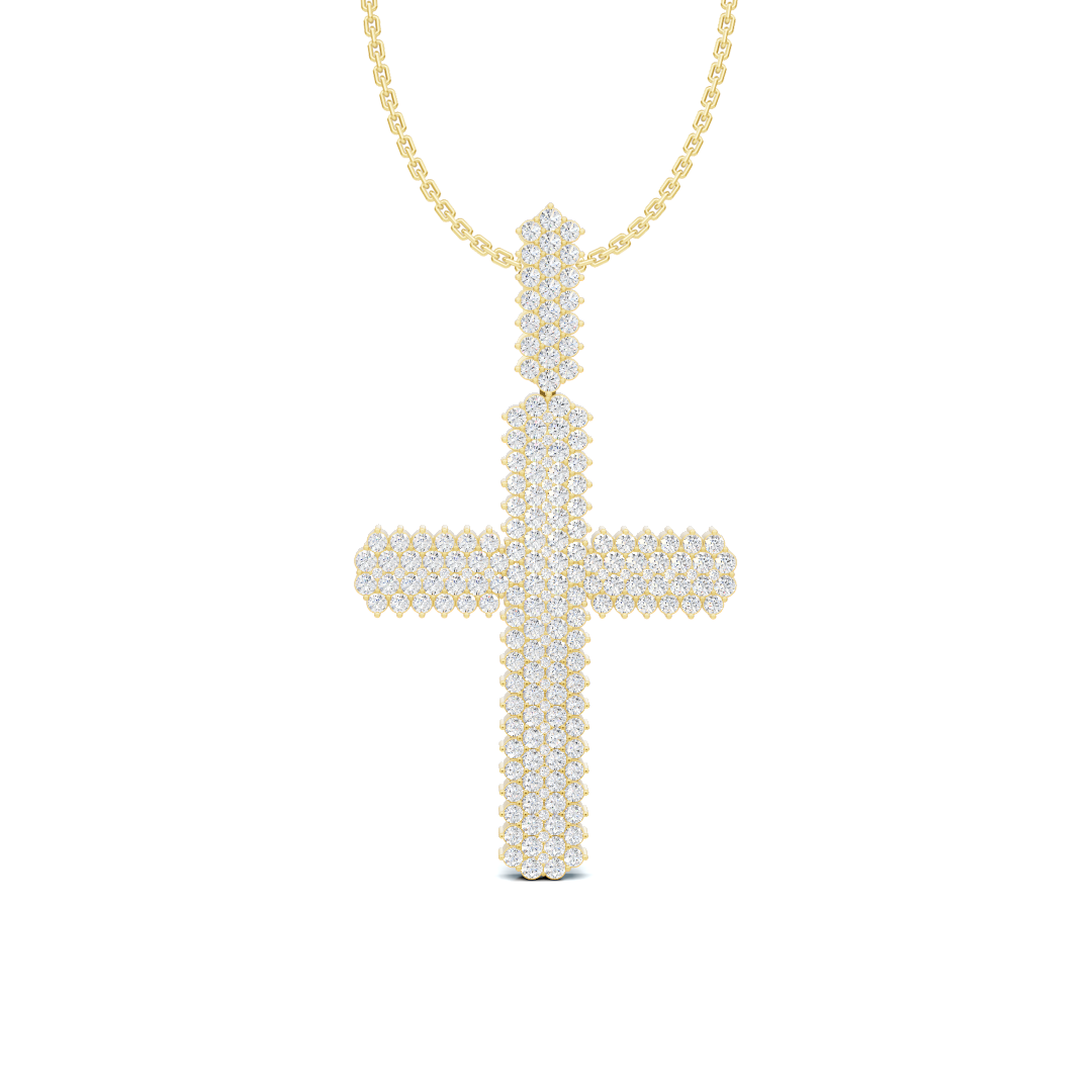 Statement Diamond Cross Pendant