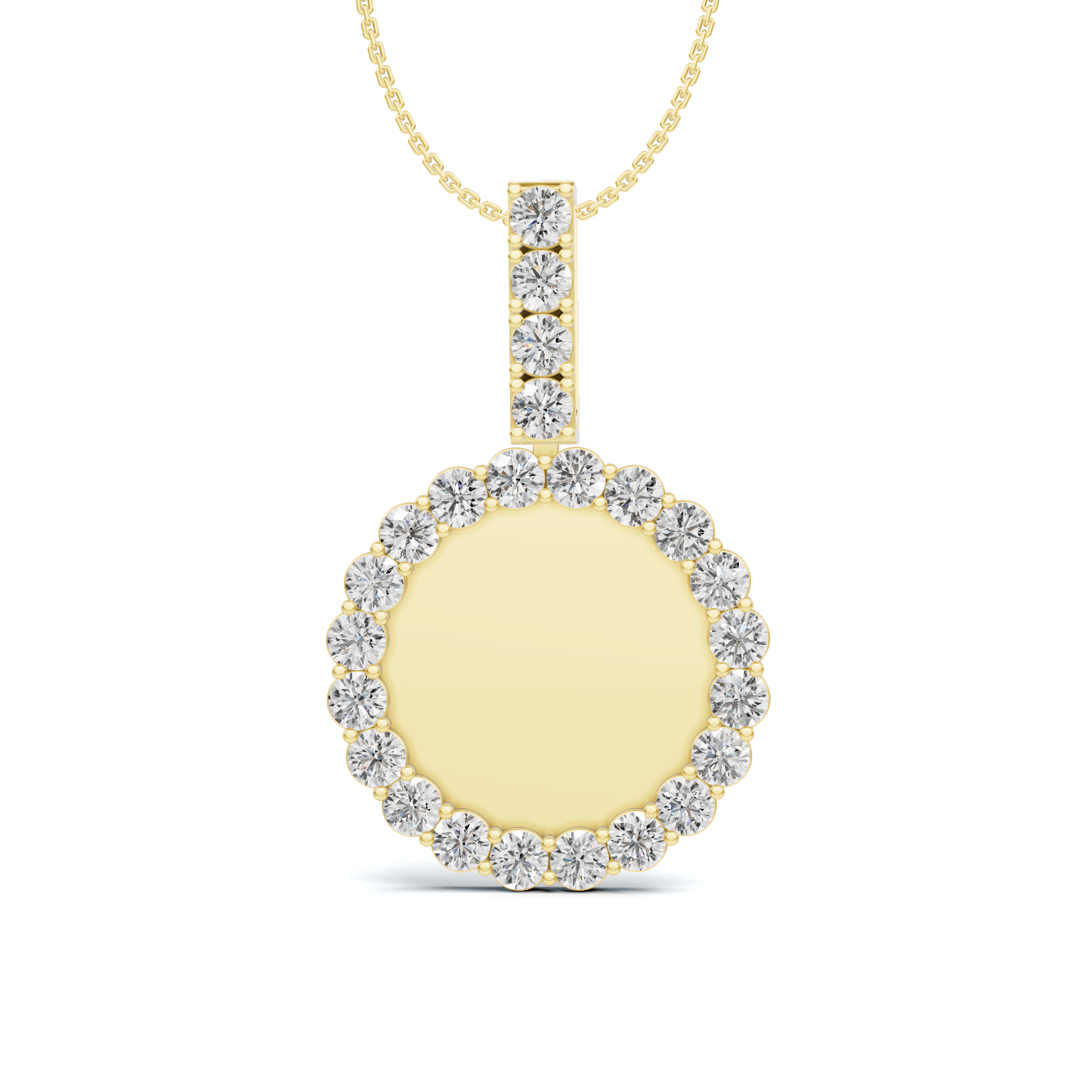 Round Diamond Medallion Pendant