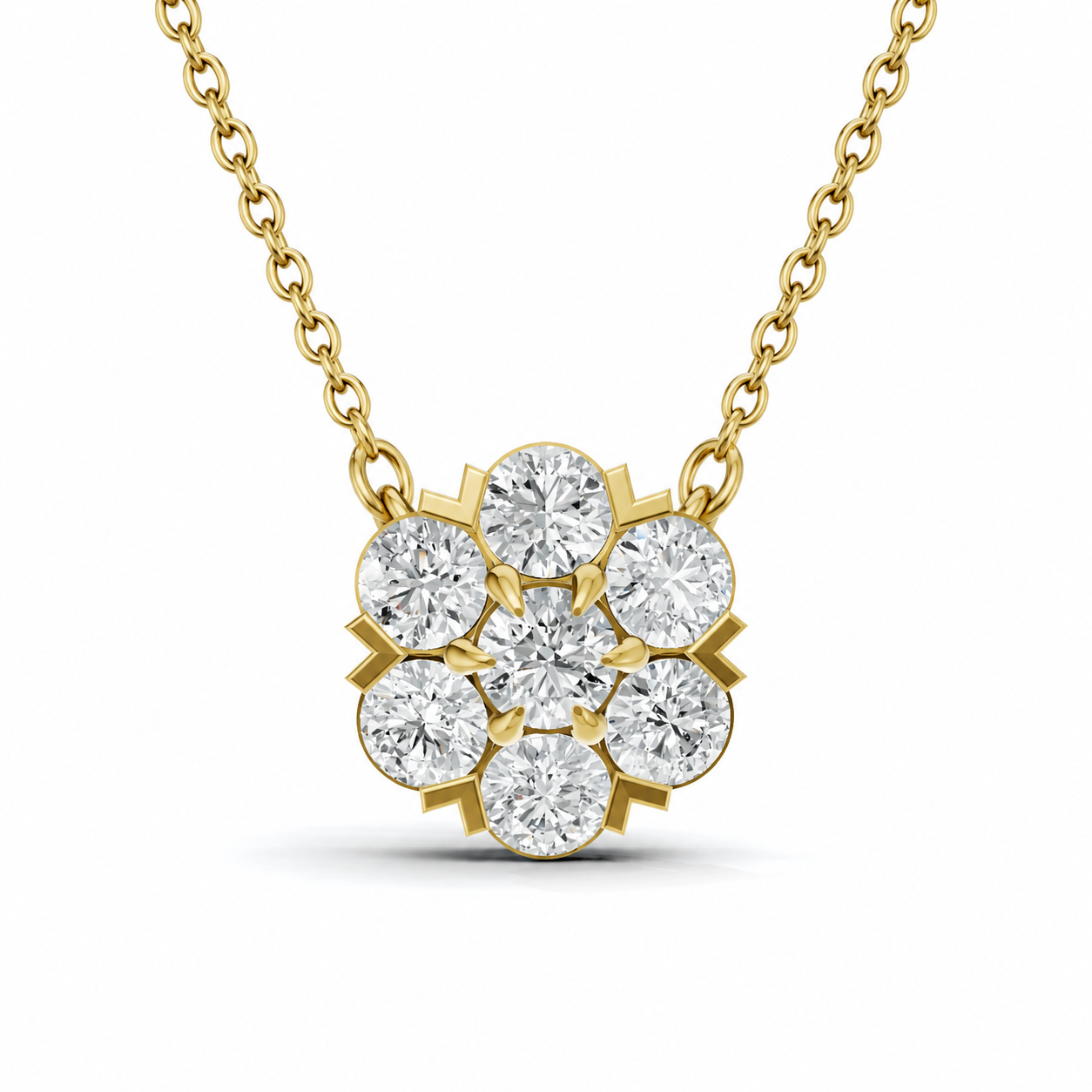 Floral Diamond Pendant