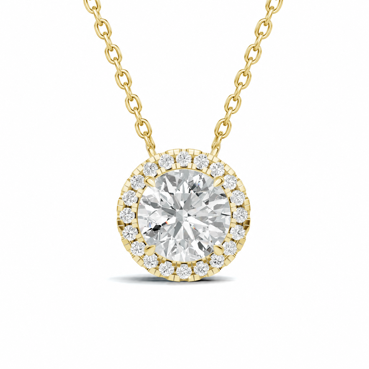 Round Halo Pendant