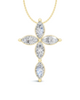 Marquise Diamond Cross Pendant