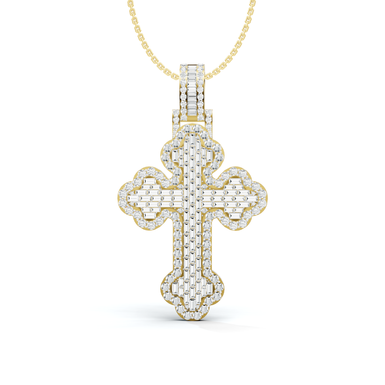 Baguette Cross Pendant